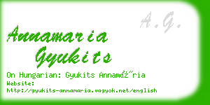 annamaria gyukits business card